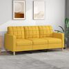 vidaXL 3-personers sofa 180 cm stof lysegul
