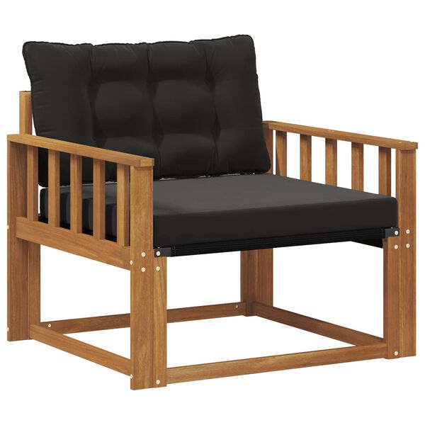 vidaXL Udend&oslash;rs sofagruppe Massiv akacietr&aelig; og Textilene Naturfarvet