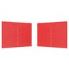 vidaXL Festasidev&aelig;g 2 pcs R&oslash;d 300 x 195 cm PE og st&aring;l
