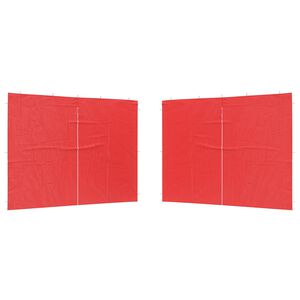 vidaXL Festasidev&aelig;g 2 pcs R&oslash;d 300 x 195 cm PE og st&aring;l
