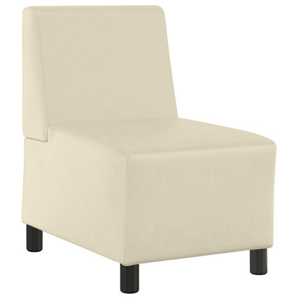 vidaXL | Modulsofa enhed uden arme | Creme 55 x 74 x 82 cm Kunstl&aelig;der
