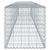 vidaXL gabionkurv med cover 500x50x50 cm galvaniseret jern