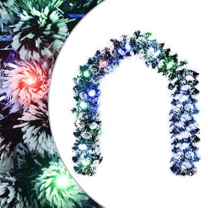 vidaXL Julekrans 200 cm 16 LED'er Flerfarvet PET