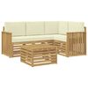 vidaXL Udend&oslash;rs sofagruppe 5 pcs Hvid og cremefarvet 59 x 59 x 37 cm