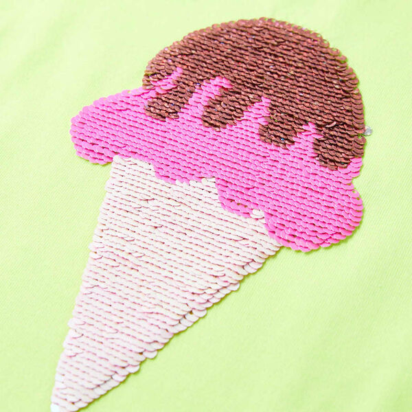 T-shirt til b&oslash;rn str. 128 neongul