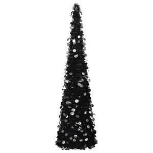 vidaXL kunstigt pop op-juletr&aelig; 180 cm PET sort