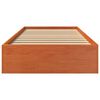 vidaXL sengeramme uden madras 75x190 cm massivt fyrretr&aelig; gyldenbrun