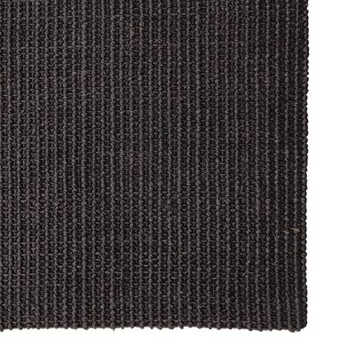 vidaXL gulvtæppe 100x250 cm naturlig sisal sort