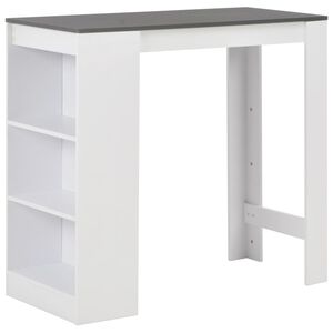 vidaXL barbord med hylde 110x50x103 cm hvid