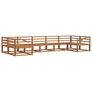 vidaXL Udend&oslash;rs sofagruppe 7 pcs Naturfarvet Massivt Akacietr&aelig;