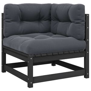 vidaXL hj&oslash;rnemodul til havesofa gr&aring; hynder massivt fyrretr&aelig;