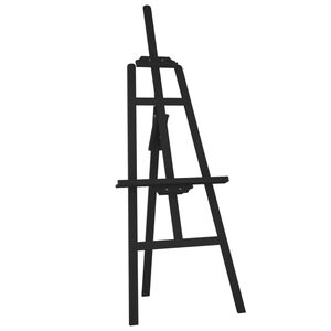 vidaXL staffeli 53,5x95x127 cm massivt fyrretr&aelig; sort