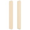vidaXL sengegavl med kanter 103x16x118/128 cm stof cremefarvet