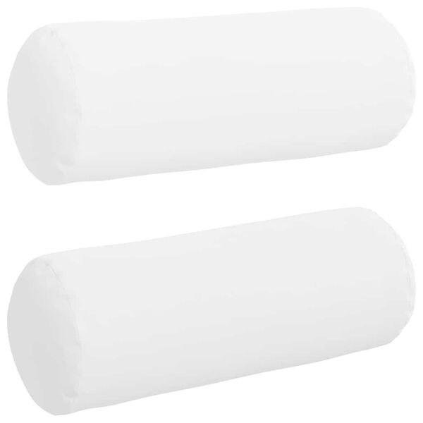 vidaXL Bolsterpuder 2 pcs Hvid &Oslash; 25 x 70 cm Stof