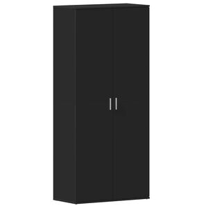 vidaXL Sko skab 80 x 39 x 178 cm Konstrueret tr&aelig; Sort