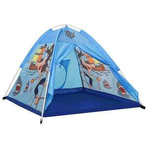 vidaXL legetelt til b&oslash;rn 120x120x90 cm bl&aring;
