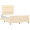 vidaXL sengeramme uden madras 120x190 cm stof cremefarvet