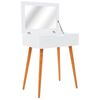 vidaXL sminkebord med spejl MDF 60 x 40 x 75 cm