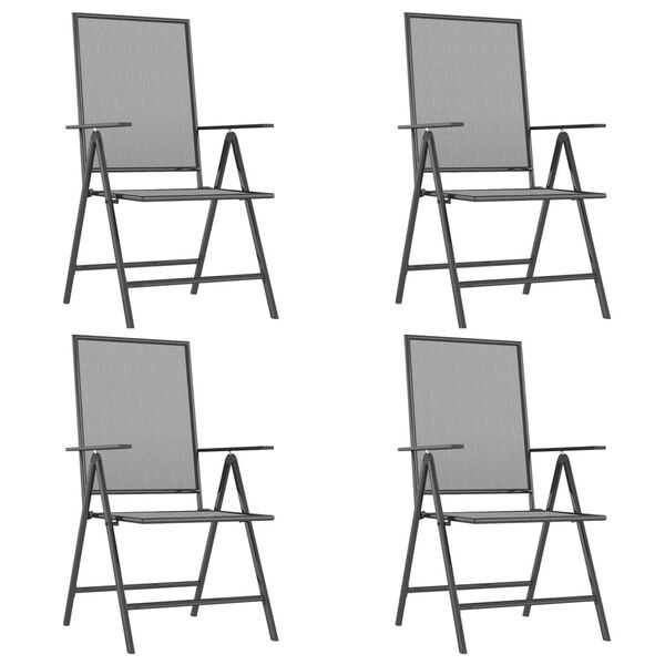 vidaXL spisebordssæt til haven 5 dele stål antracitgrå