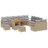 vidaXL Havesofa S&aelig;t 13 stk. Beige polyrattan