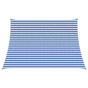 vidaXL Solsejl Bl&aring; og Hvid 3 / 4 x 3 m HDPE