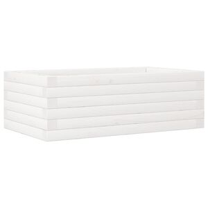 vidaXL plantekasse 70x40x23 cm massivt fyrretr&aelig; hvid