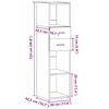 vidaXL h&oslash;jskab 30x42,5x124 cm konstrueret tr&aelig; hvid