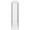 vidaXL buede gabionkurve 11 stk. 200x50x180/200 cm galvaniseret jern