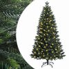 vidaXL Kunstigt Hinged Juletr&aelig; 120 cm 150 LED'er Varm hvid PE og PVC