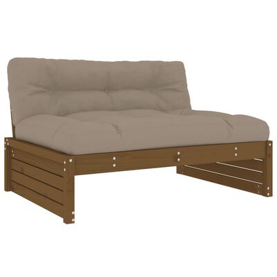 vidaXL midtermodul til sofa 120x80 cm massivt fyrretræ honningbrun