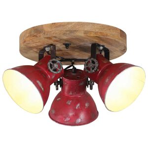 vidaXL loftlampe 25 W 35x35x25 cm E27 rustik r&oslash;d