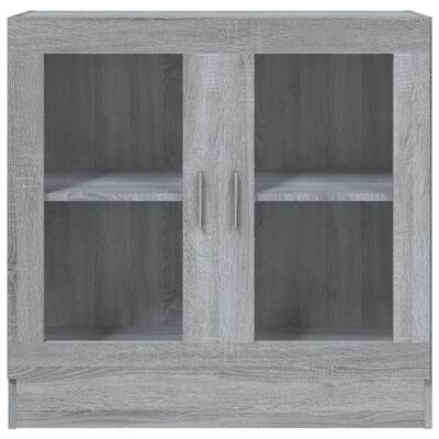 vidaXL vitrineskab 82,5x30,5x80 cm konstrueret træ grå sonoma-eg