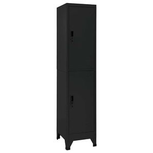 vidaXL skab 38x45x180 cm st&aring;l sort