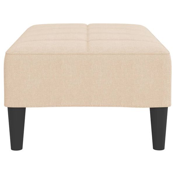 vidaXL fodskammel 78x56x32 cm stof cremefarvet