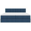 vidaXL Opbevaringsseng med madras Bl&aring; 200 x 200 cm Faux l&aelig;der