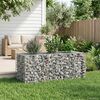 vidaXL Gabion h&oslash;jbed S&oslash;lv 140 x 60 x 55 cm Galvaniseret st&aring;l