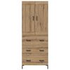 vidaXL Highboard med skuffe 2 pcs Artisan Egetr&aelig; Konstrueret tr&aelig;