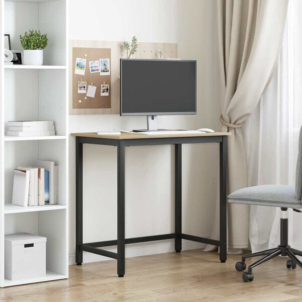 vidaXL bord Sonoma eg 100 x 50 x 76,5 cm Ingeni&oslash;rtr&aelig; og st&aring;l