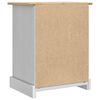 vidaXL Sengebord med skuffe Hvid 53 x 39 x 66 cm Massiv fyrretr&aelig;