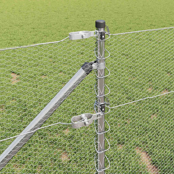 vidaXL Hegnsp&aelig;l S&oslash;lv 100 x 0,6 m (13 mm net) St&aring;l