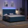 vidaXL LED Box Spring Bed med madras M&oslash;rk bl&aring; 180 x 200 cm Fl&oslash;jl