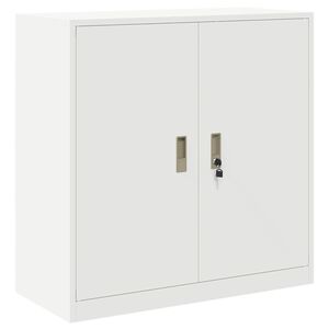 vidaXL Opbevaringsskab Hvid 90 x 40 x 90 cm St&aring;l