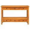 vidaXL Konsolbord Naturfarvet 115 x 32 x 76 cm Massiv Mahogni