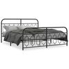 vidaXL sengeramme med sengegavl og fodg&aelig;rde 183x213 cm metal sort