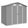 vidaXL haveskur 205x129x183 cm galvaniseret st&aring;l gr&aring;