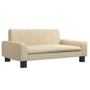 vidaXL sofa til børn 70x45x30 cm stof cremefarvet