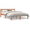 vidaXL sengeramme uden madras 140x190 cm massivt fyrretr&aelig; gyldenbrun
