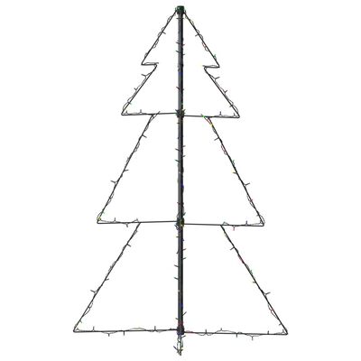 vidaXL lysende juletræ 78x120 cm 160 LED'er indendørs/udendørs