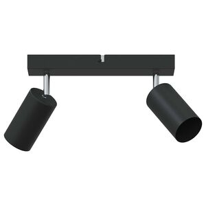 vidaXL Loftsspot med spotlights Sort 26 x 6 x 16 cm Metal