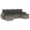 vidaXL sofas&aelig;t til haven 6 dele med hynder polyrattan gr&aring;